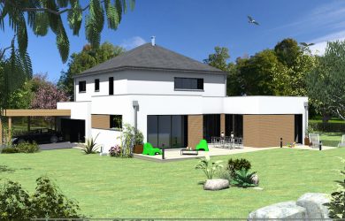 Construction Maison 5 toit 4 pans ardoises